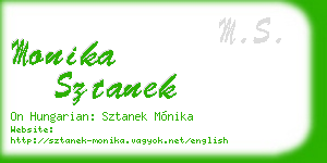 monika sztanek business card
